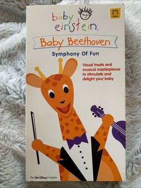 Baby Beethoven Symphony of Fun — Orange Giraffe Kids VHS Disney Co. DVD.